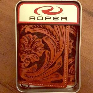 Leather trifold wallet